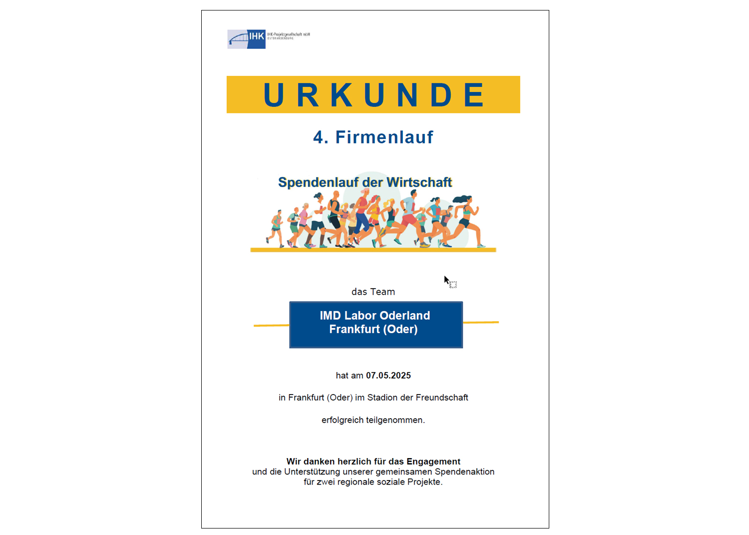 Spendenlauf der Wirtschaft 2025